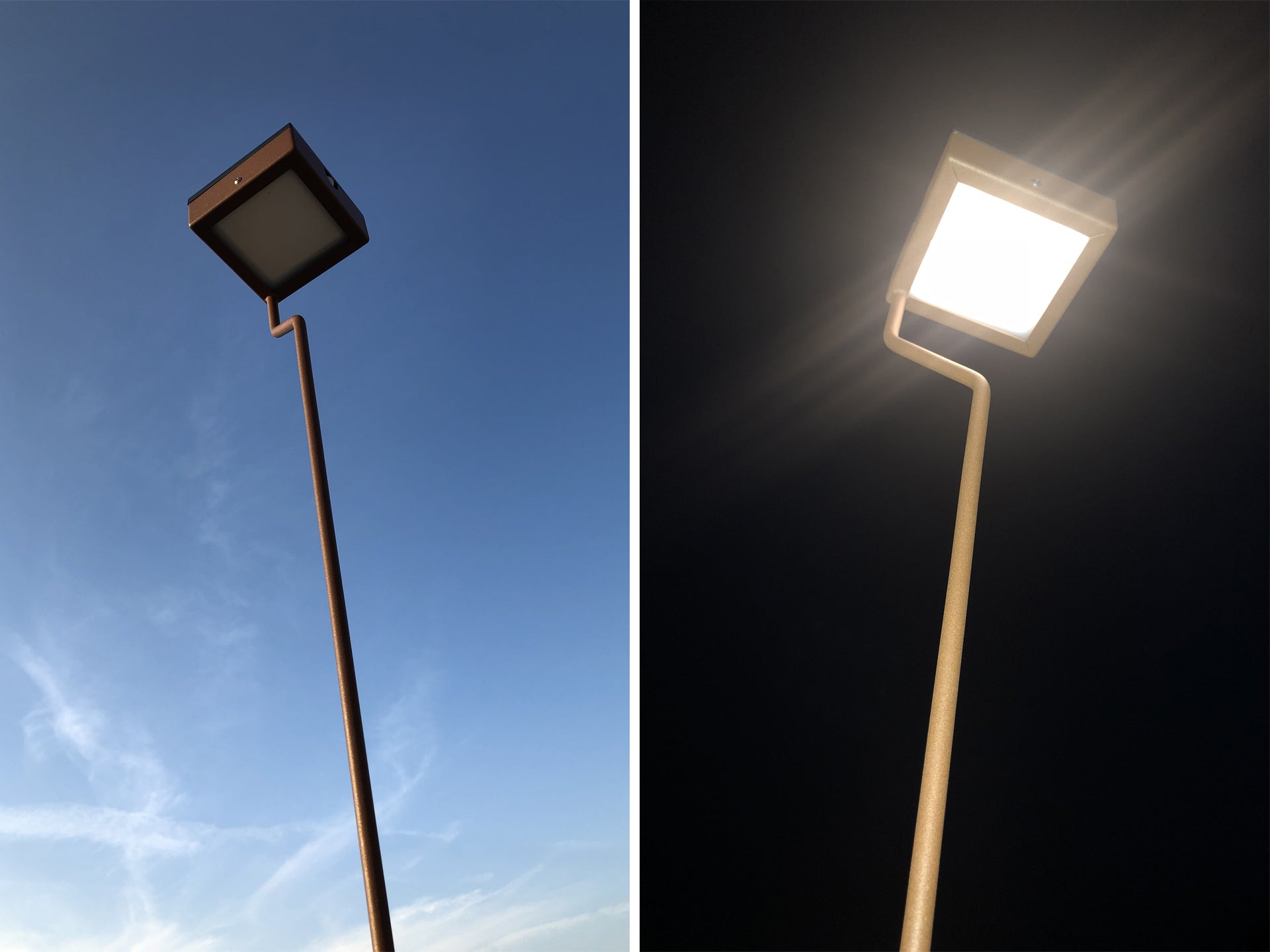 Solar wall light test